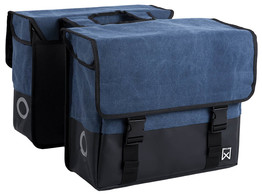 Double Canvas Pannier Plus 57L - Blue / Matt Black