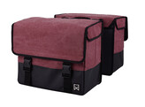 Dubbele Canvas Tas Plus Purple red/Matt black 30L