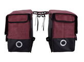 Dubbele Canvas Tas Plus Purple red/Matt black 30L