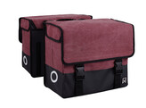 Dubbele Canvas Tas Plus Purple red/Matt black 30L