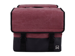 Dubbele Canvas Tas Plus Purple red/Matt black 48L